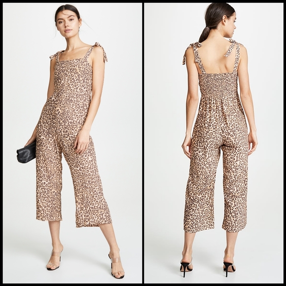 EUC Faithfull the Brand Elsa Jumpsuit in Mila Leopard Print - Picture 1 of 16